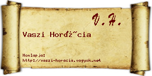 Vaszi Horácia névjegykártya